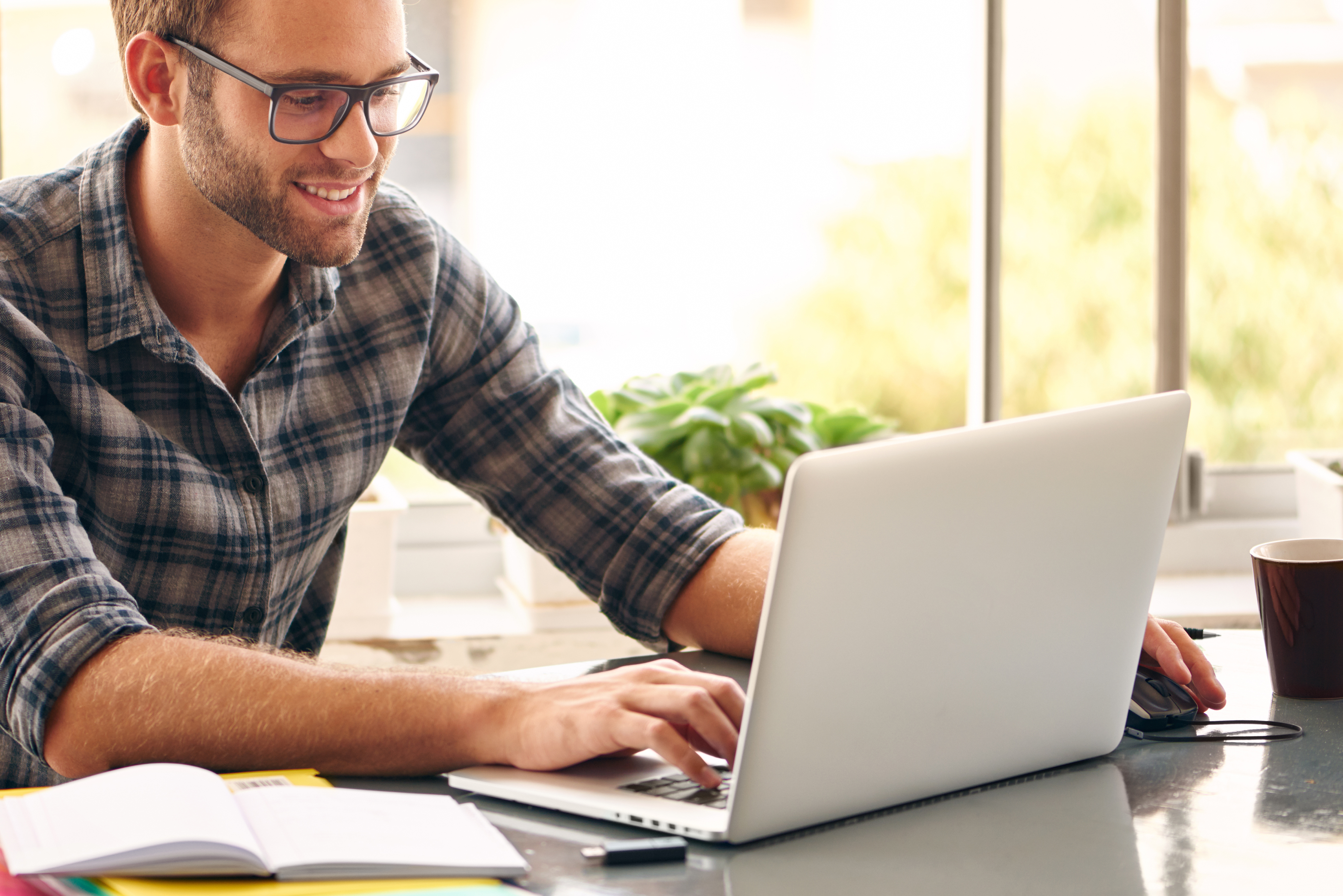Man On Laptop Login Caterease