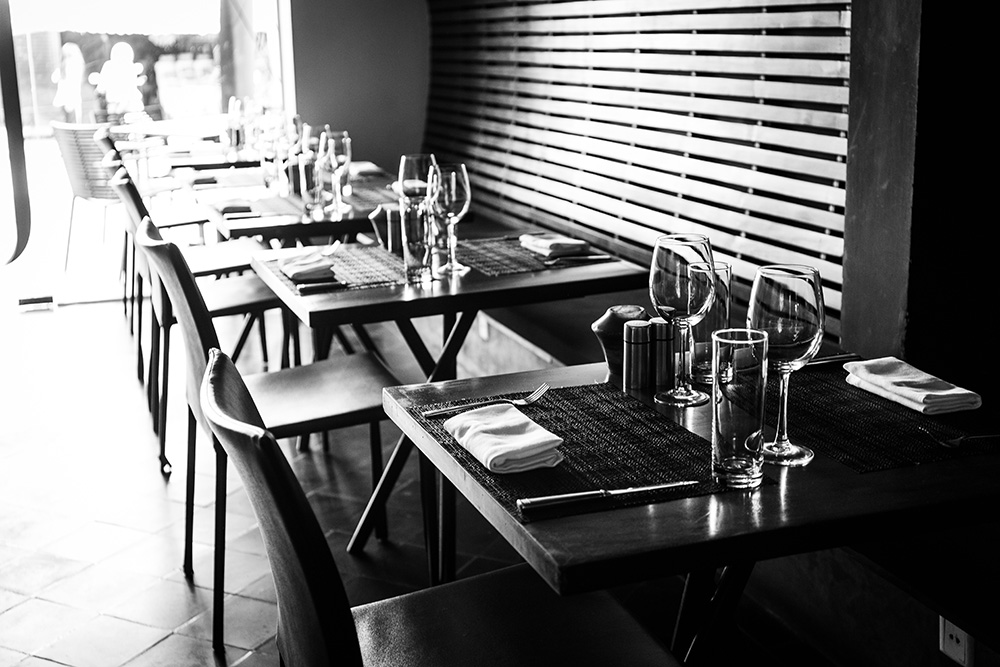 black and white restaraunt | Caterease
